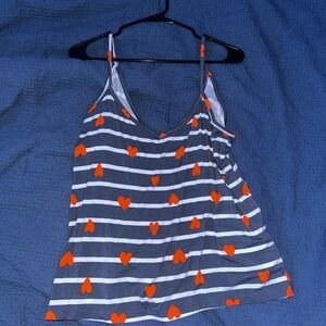 Old Navy Striped Heart PJ top